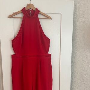 Ever New Vibrant Red Sleeveless Jumpsuit